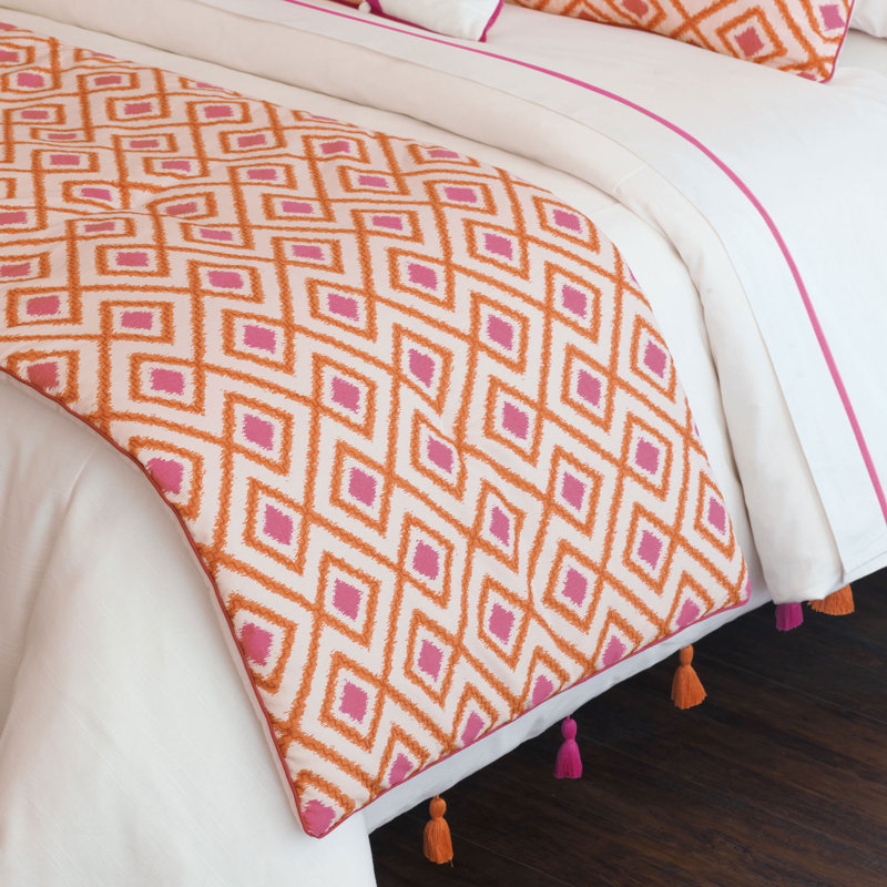 Taylor Geometric Cotton Bed Runner, Twin