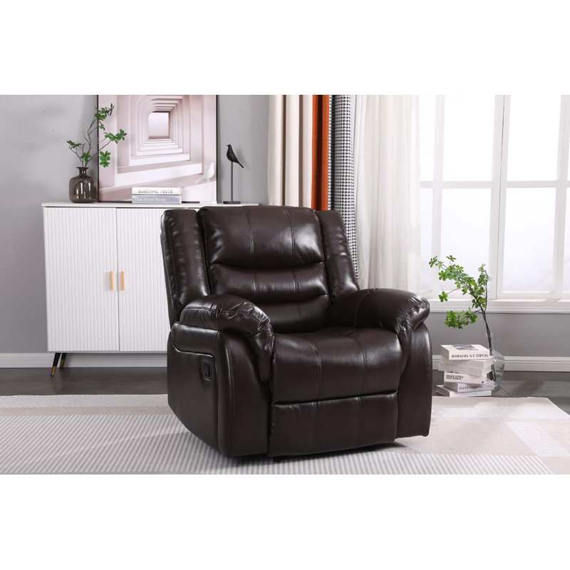 Rolnik 95cm Wide Standard Recliner, Brown Leather Match