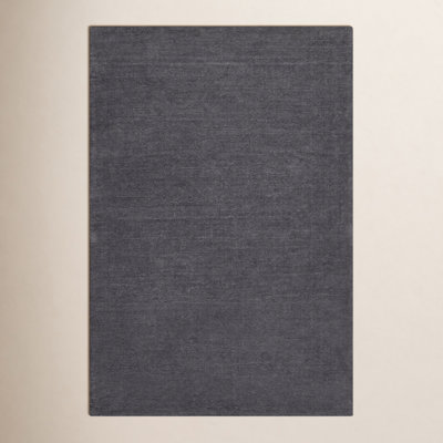 Crowe Charcoal Gray Hand-Woven Wool Rug