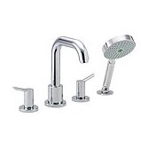 Focus S Double Handle Deck Mounted Roman Tub Faucet Trim with Diverter and Handshower -  Hansgrohe, 31733001