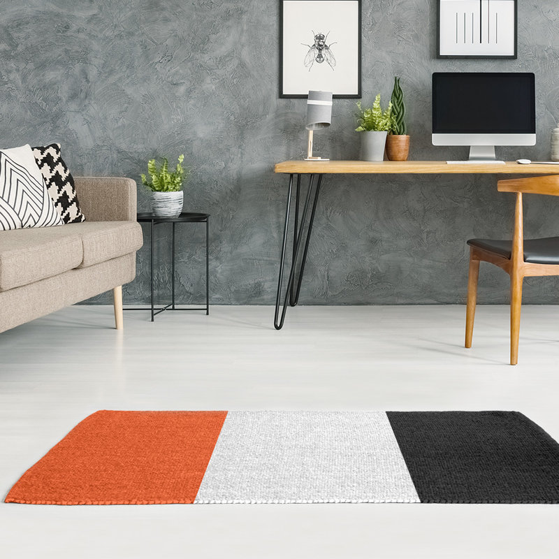 Striped Indoor Rug, Rectangle 5' x 7', No