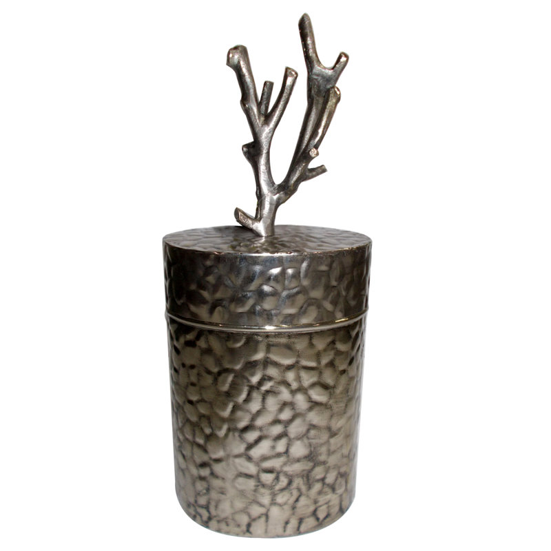 Pot décoratif en métal, H 18 po x l 7,5 po x P 5,25 po
