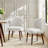 Davia Mid-Century Modern Upholstered Dining Chair with Solid Wood Leg-1961283130