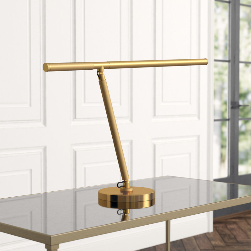 Ralph Lauren Barrett 1 Light Piano Table Lamp, Natural Brass