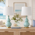 Conyers 26.5" Modern Ceramic Table Lamp with 3-Way Dimming and USB Port