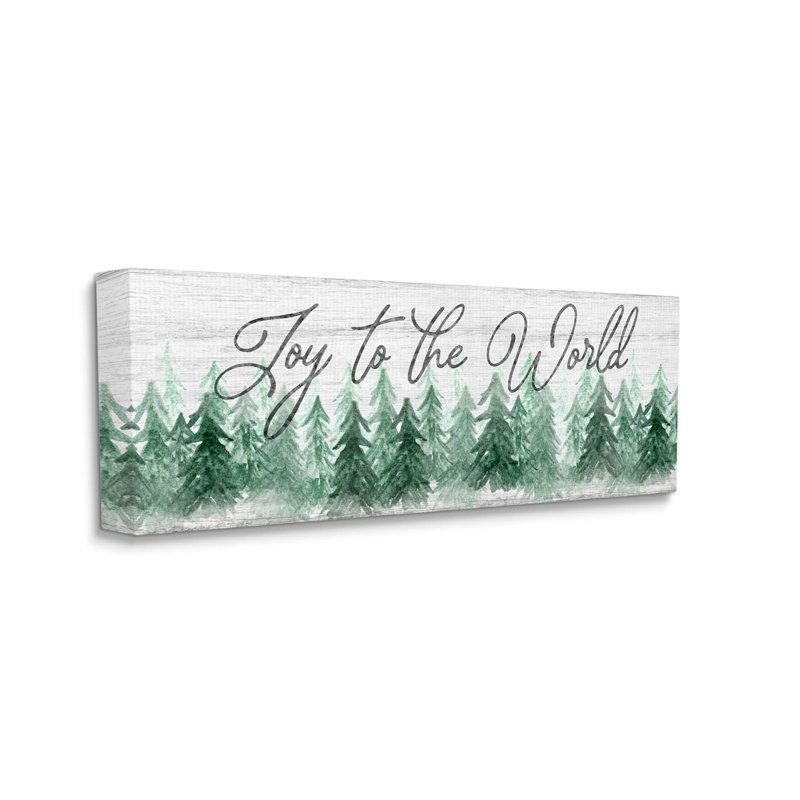 «Joy to the world pin trees», art mural par Natalie Carpentieri, H 13 po x l 30 po x P 1,5 po
