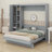 Gulshara Murphy Bed Wall Bed With Shelves, Wardrobe And LED Lights-487071966-487071965