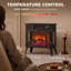 Smart Electric Fireplace Stove with 5-Colour Flame, Black