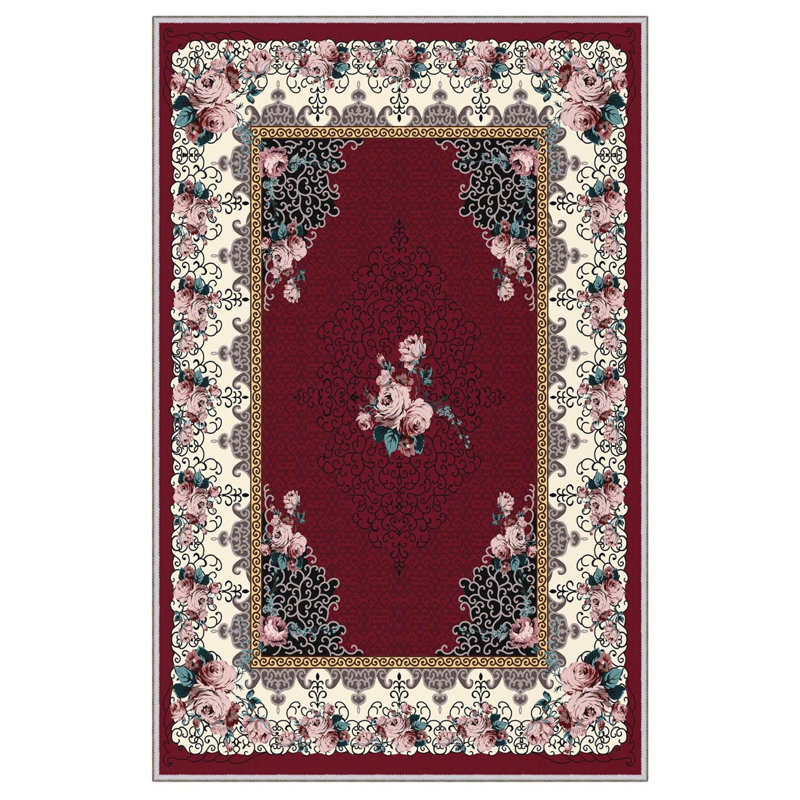 Tapis luxueux, 100% polyester, 23,6 po x 39,4 po | 650 po / m², hauteur de poils de 0,3 po | Antibactérien, envers antidérapant en PVC, lavable à la machine | Impression numérique 3D, parfaite pour le décor du salon et de la chambre à coucher
