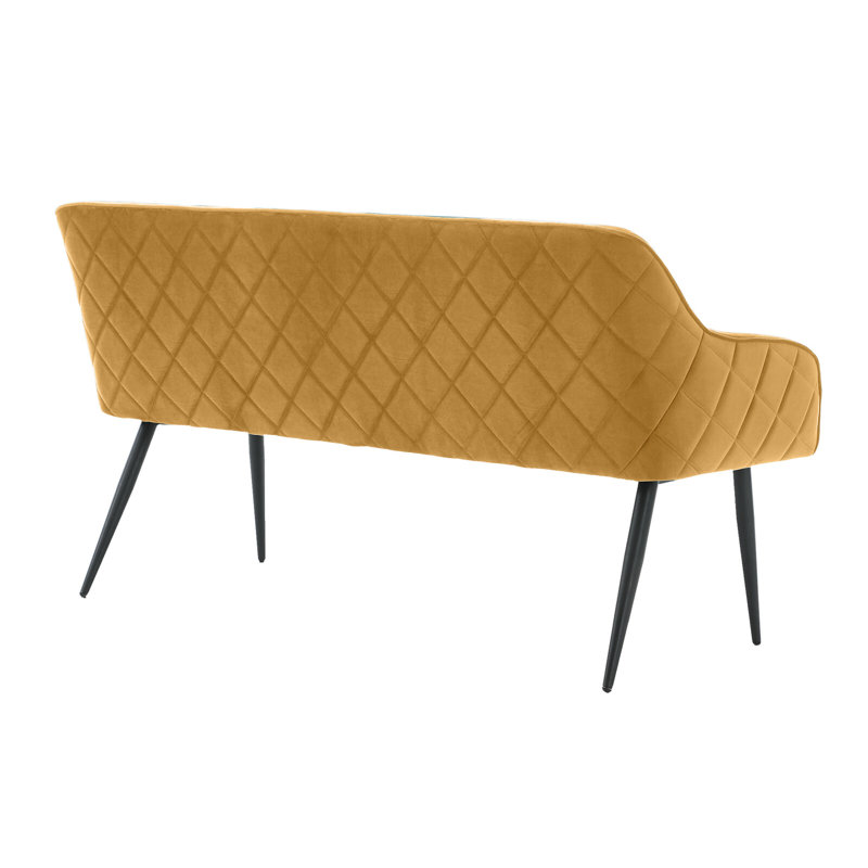 Bahtiyar Upholstered Bench, Mustard yellow
