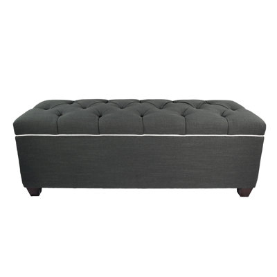 Heaney Polyester Blend Upholstered Storage Bench
