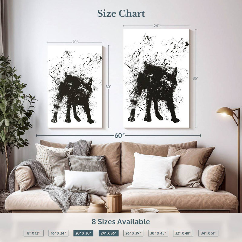 Hitzel Wet Dog, 36" H x 24" W