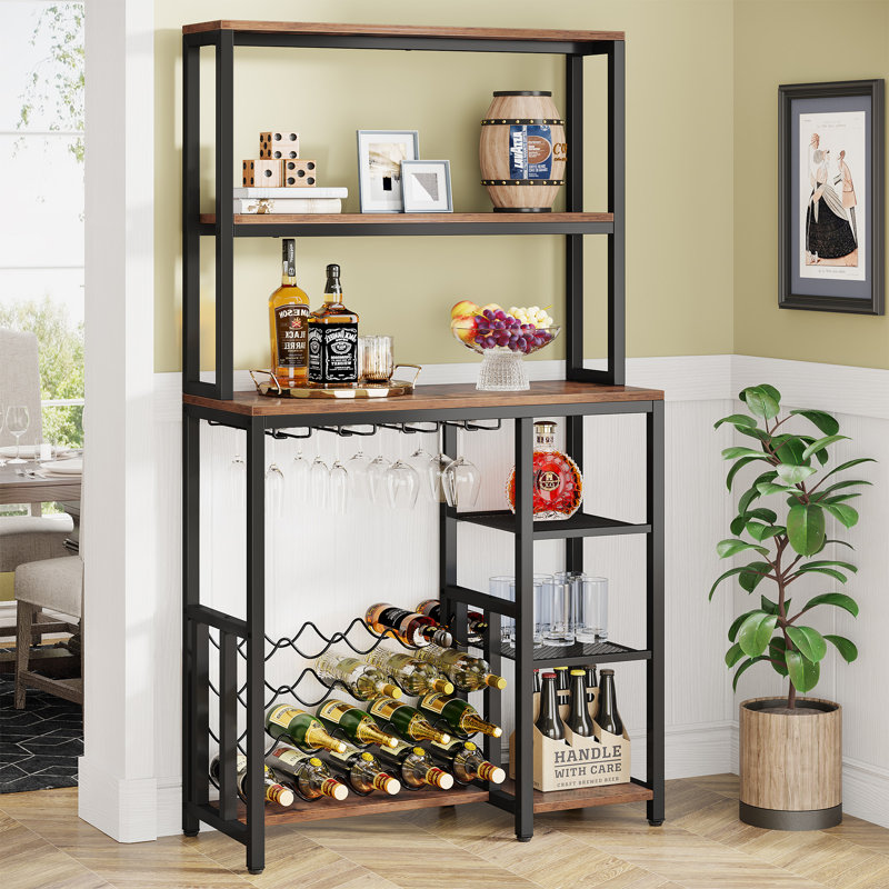 Seta Wine Rack Table with Bottle Storage