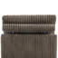 Canapé modulaire rembourré 3 pièces en flanelle de fourrure de lapin brun clair avec accoudoirs et coussins décoratifs 3 pièces-810287665