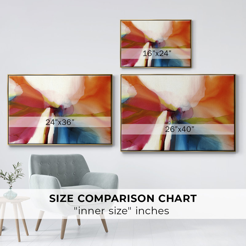 Disconnect Phenomena, Toile avec cadre flottant or, H 17 po x l 25 po x P 2 po