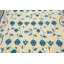 Tapis floral transitionnel kilim tissé à la main ivoire en laine 6 x 9