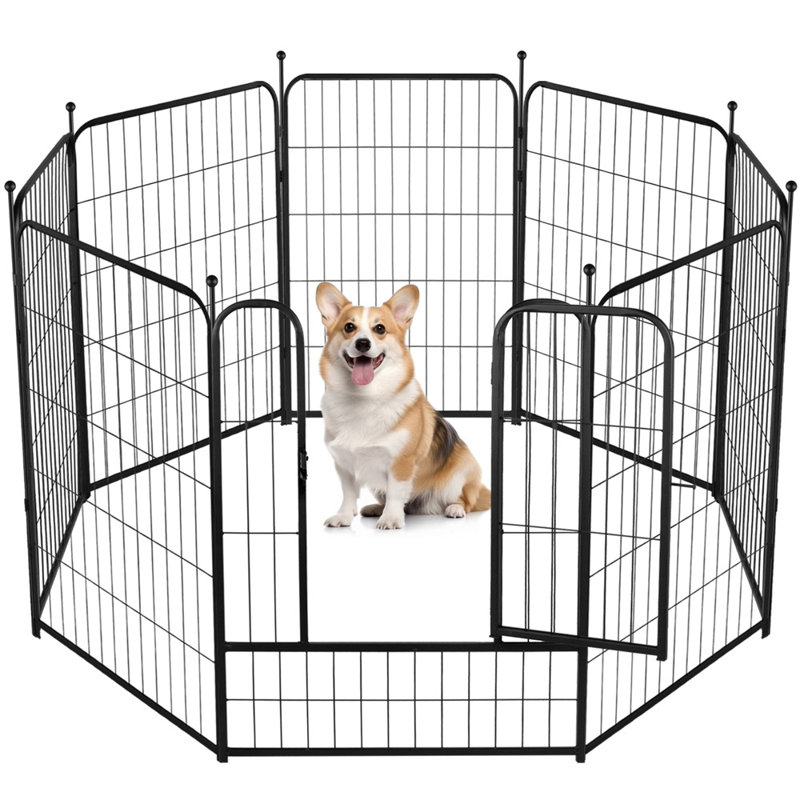Parc pour chien, enclos extérieur pour animaux 8 panneaux, enclos pour chien