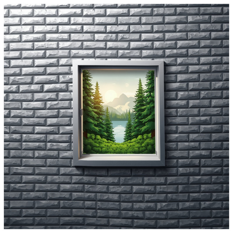 Rideaux de douche Mountain Lake, 70in W x 84in H
