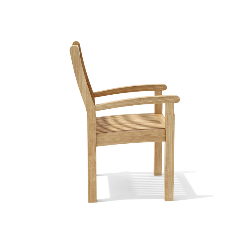 6 - Person Teak Wood Patio Dining Set with Oval Table