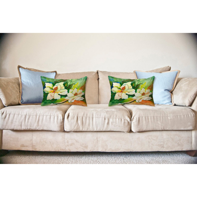 Mangolia Outdoor Reversible Throw Pillow