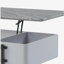 Table basse grise blanche brillante avec plateau réglable