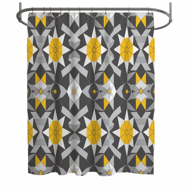 Ibison Geometric Shower Curtain, 73" H x 70" W