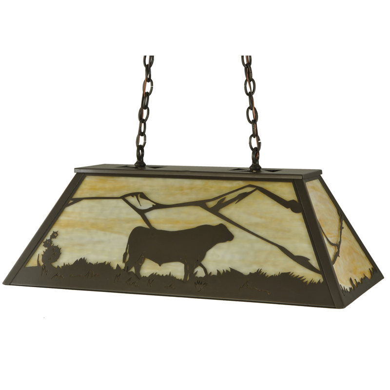 Rustic Lodge 6 - Light Timeless Bronze Pool Table Lights Pendant