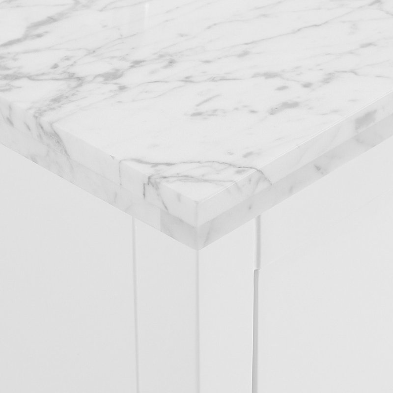 Iconic 24" Freestanding Standard Single Bathroom Vanity with Top, White, Silver