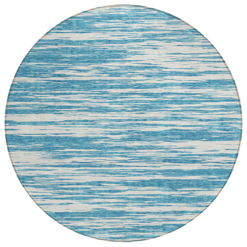 Tapis Aleh avec envers antidérapant, Rond 8 pi