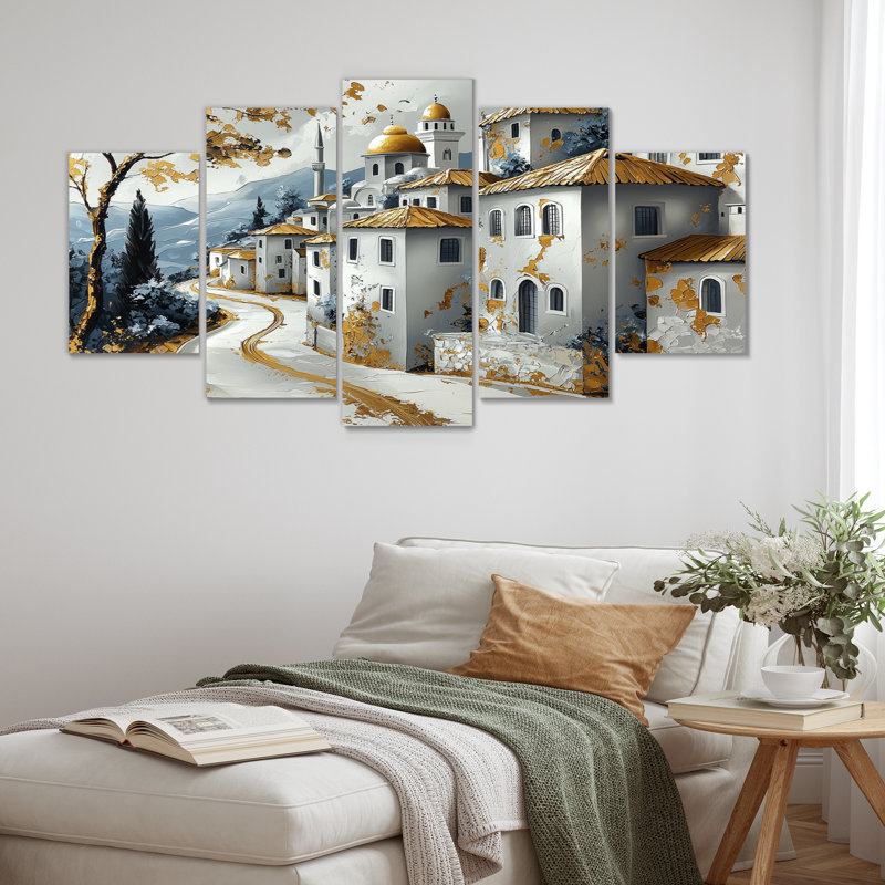 Ensemble de salon d'art mural Istanbul Gold Eastern Anatolia Village III