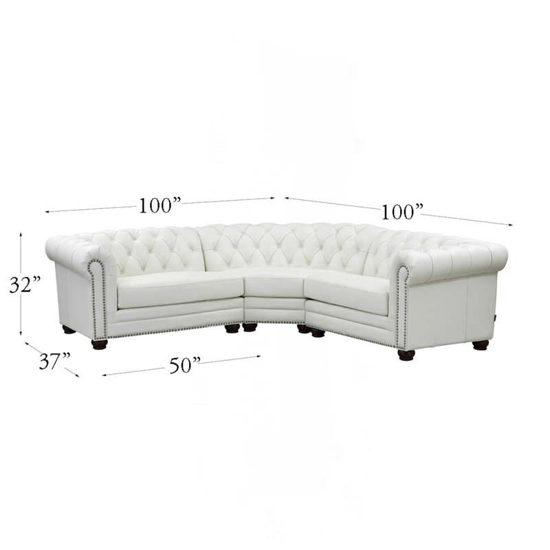 Canapé modulaire en cuir symétrique