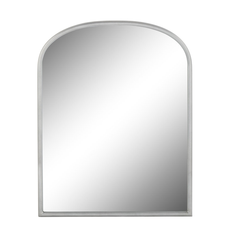 Bhavith Metal Arch Wall Mirror, Silver, 30.75" x 24"