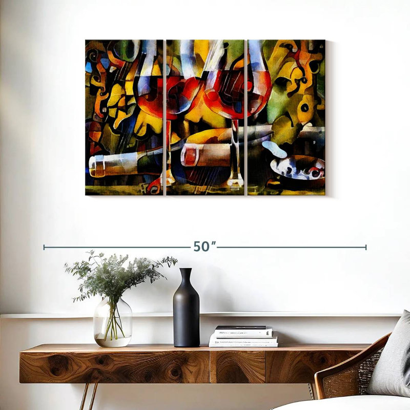 Vin, reproduction d'art sur toile, H 24 po x l 38 po x P 1,25 po