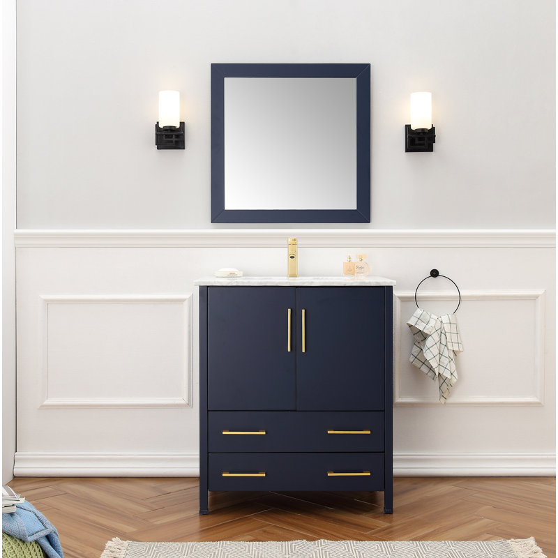 30'' Single Bathroom Vanity with Stone Top, "30"