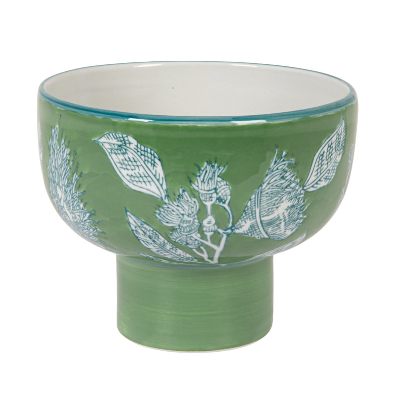 Stoneware Pedestal Bowl