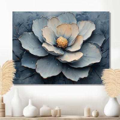«Dark Echeveria Elegans Succulent Simplicity I» - art mural succulent