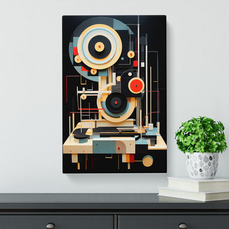 Record Player Dadaism - Wrapped Canvas, 60cm H x 40cm W x 3cm D