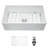 33" Ceramic Sink - White Apron Front Basin For Kitchen, Highly , Heat & Scratch , Stain , Easy To Cleanse Completely, 33X20x10 Inch With Reduced Sound Vibration Feature 33 Single Bowl Heatproof,