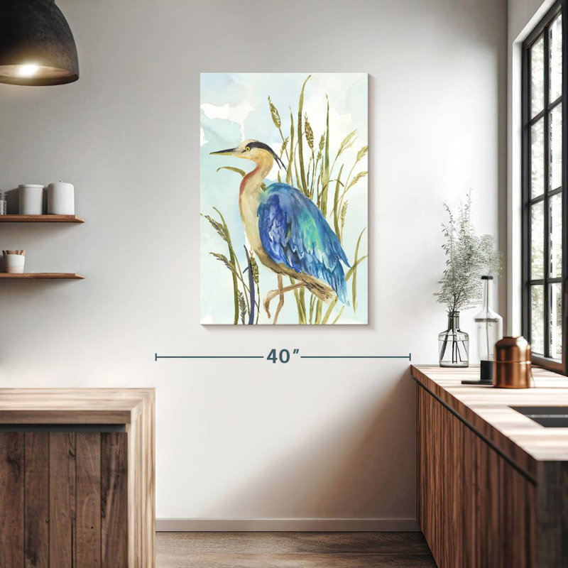 Petit héron bleu Brampt, H 39 po x l 26 po