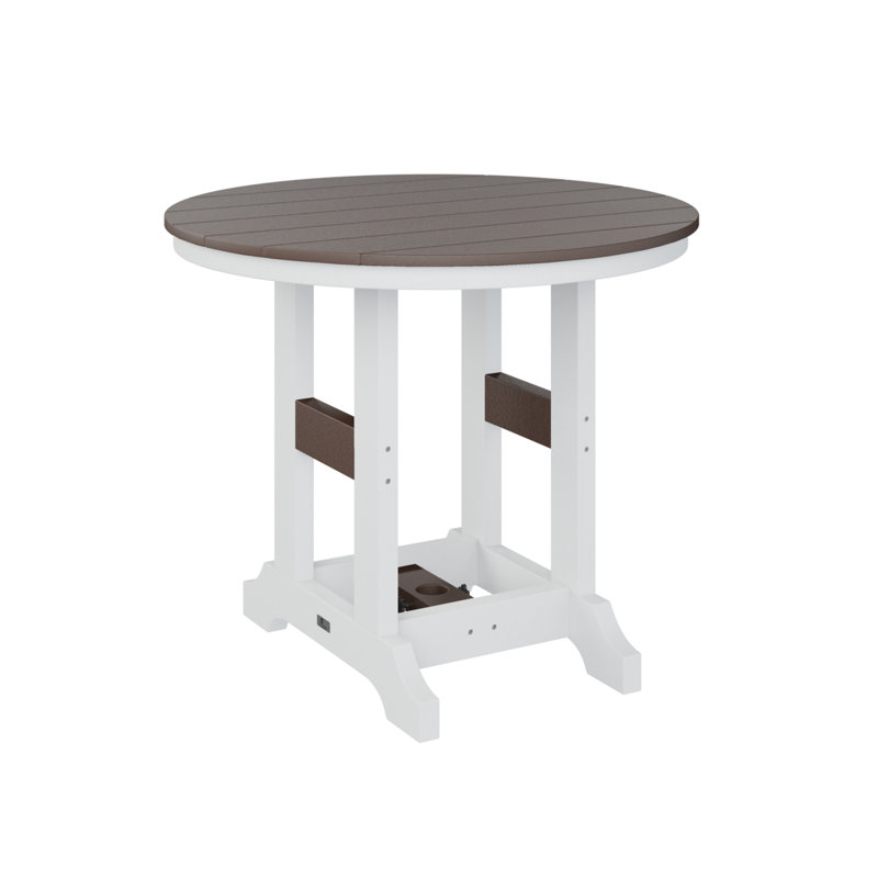 Table de salle à manger ronde Berlin 38 po Berlin Classic, Chocolat / Brun, H 30,87 po x l 38 po x P 38 po