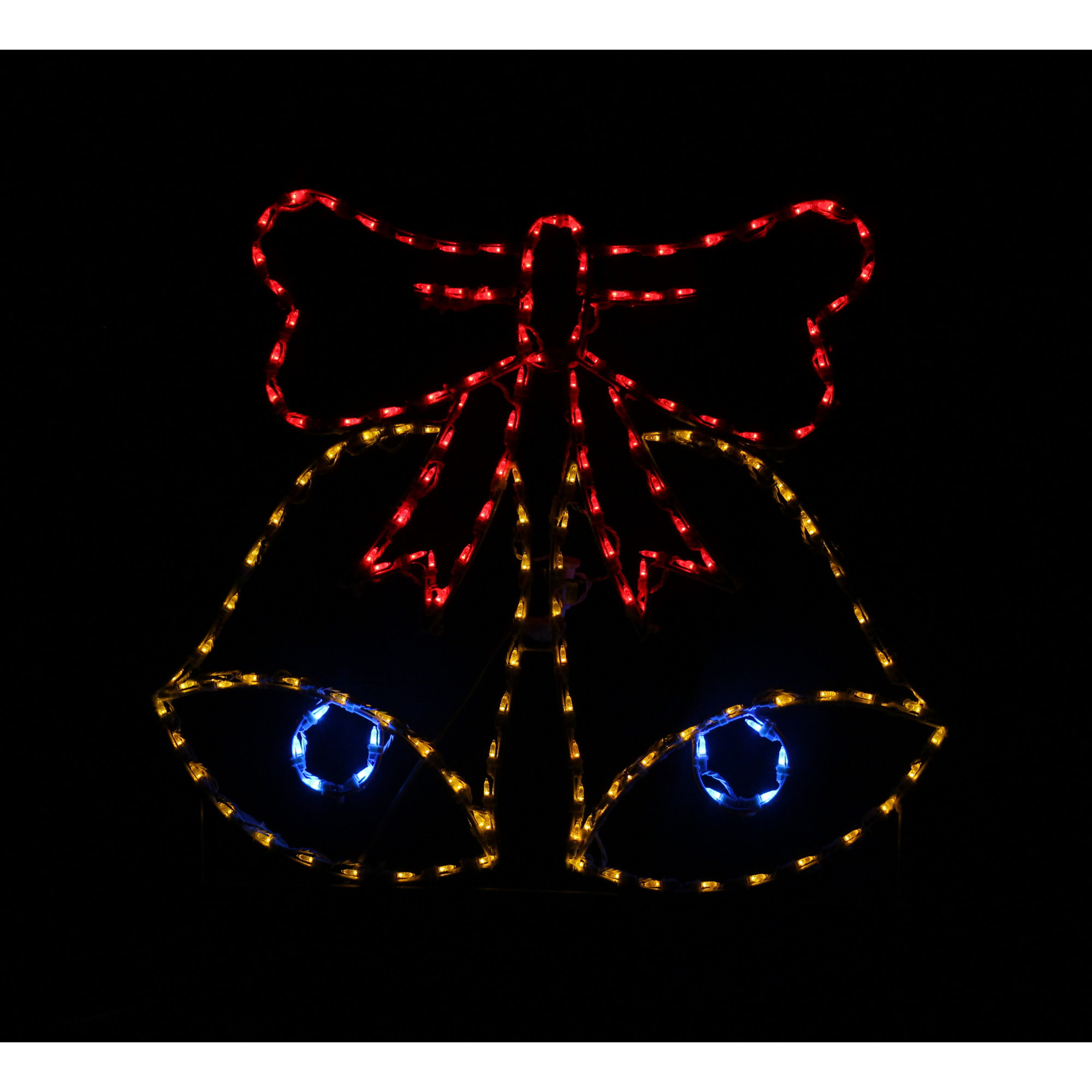 Animated Bell With Ribbon Holiday Lighted Display
