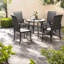 Chaises de patio Comfort, acier rotin Pe, sièges de patio modernes