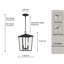 Lustre lanterne d'extérieur à suspendre 2 lumières avec verre transparent Atlas