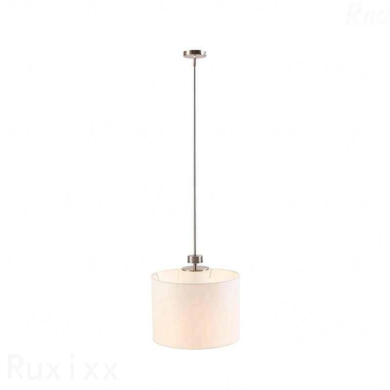 Luminaire suspendu en métal Pacific, abat-jour tambour