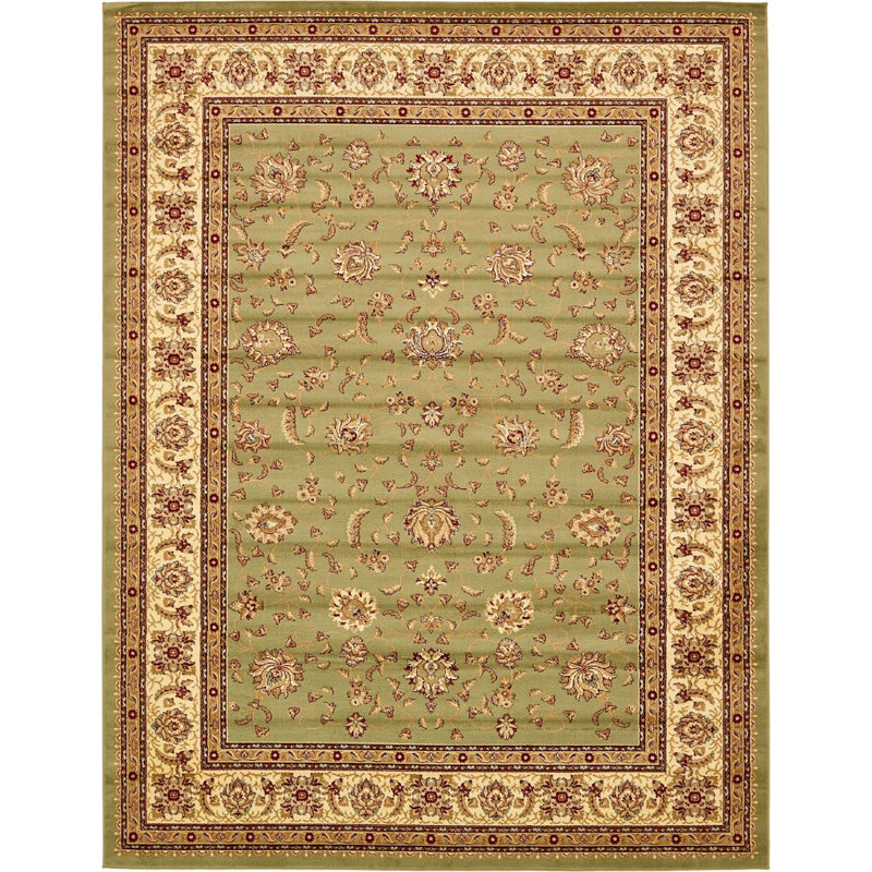 Tapis oriental Niles, Vert, Rectangle 3 pi 3 po x 5 pi 3 po