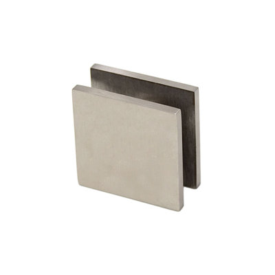 Pince pour devant de centre commercial FHC CMF19 180 degrés pour verre 3/8 po à 3/4 po - Acier inoxydable brossé