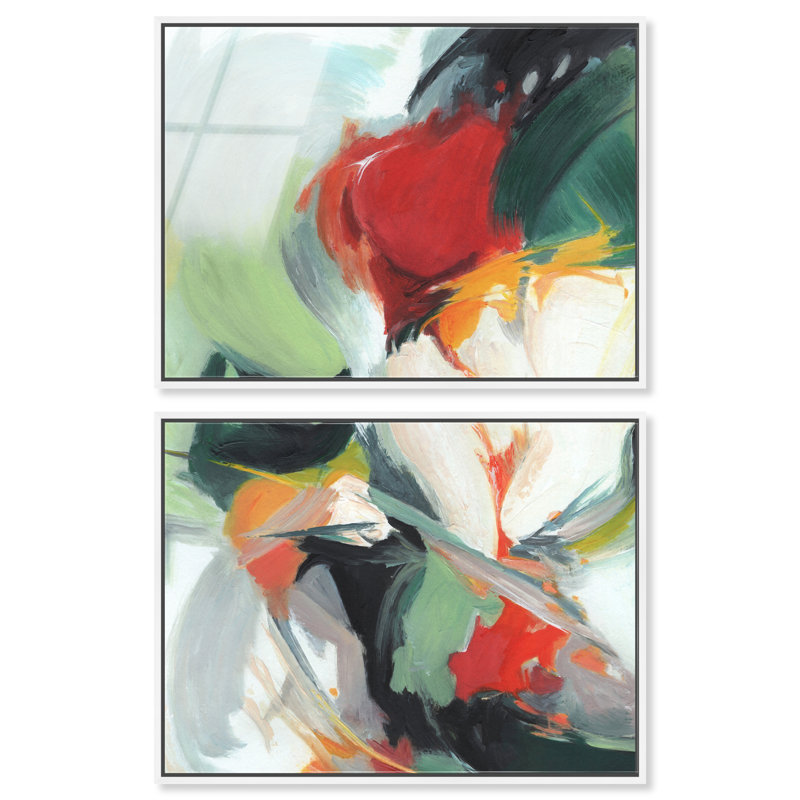 Reproduction acrylique encadrée surdimensionnée de 2 pièces par Allen Remore, cadre blanc, 44 x 33, 33"H x 44"W, White Frame