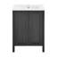 Meuble-lavabo noir mat 24 po Avallon