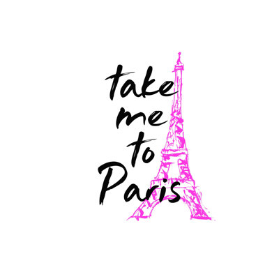 " Take Me to Paris Eiffel Tower " Mixed Media Print