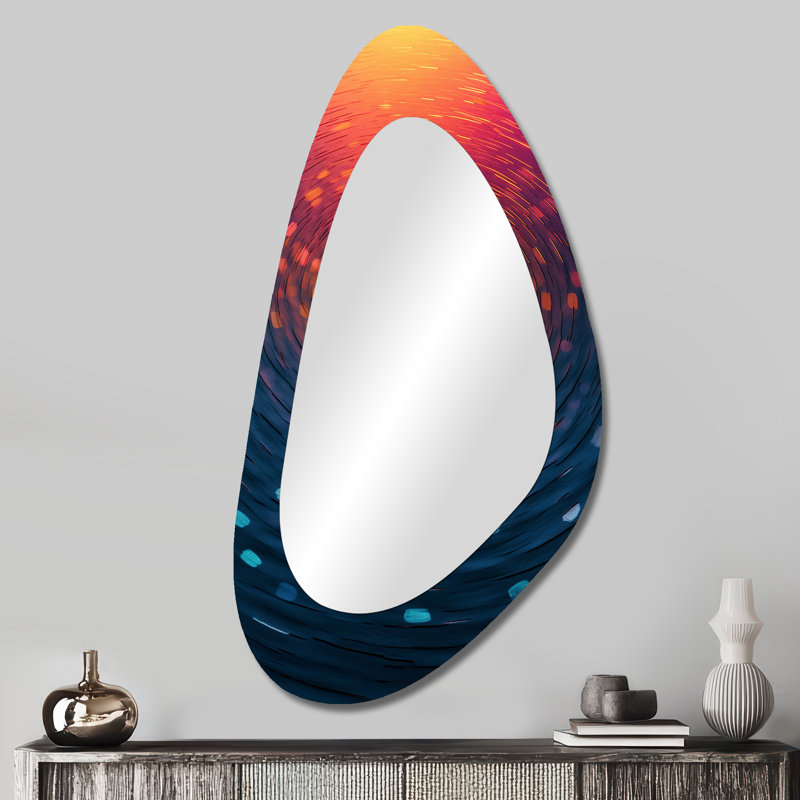 Oppelo - Miroir mural bateau moderne à formes asymétriques